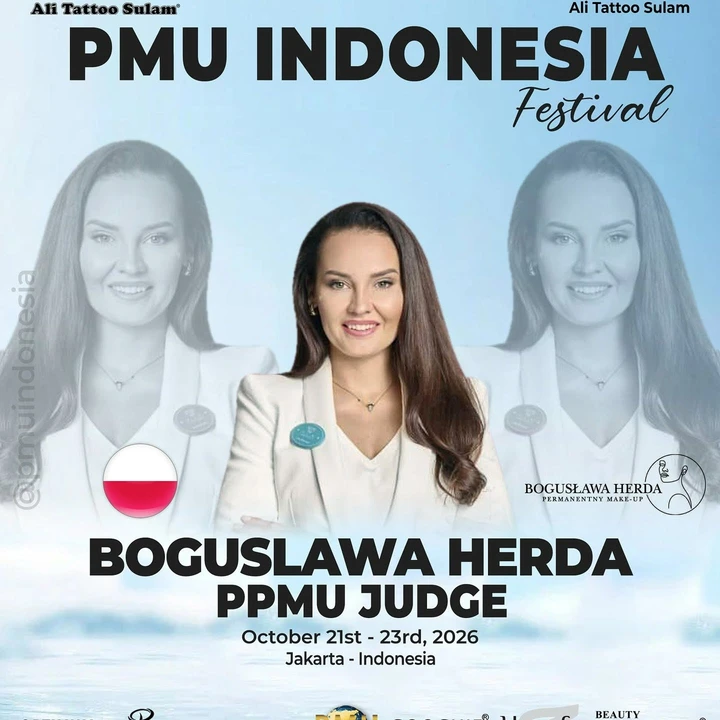 Plakat PMU Indonesia Festival 2026 zapowiadający Bogusławę Herda jako jurorkę