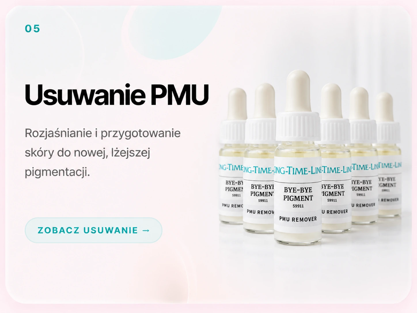 Usuwanie PMU - rozjaśnianie i przygotowanie skóry do nowej pigmentacji