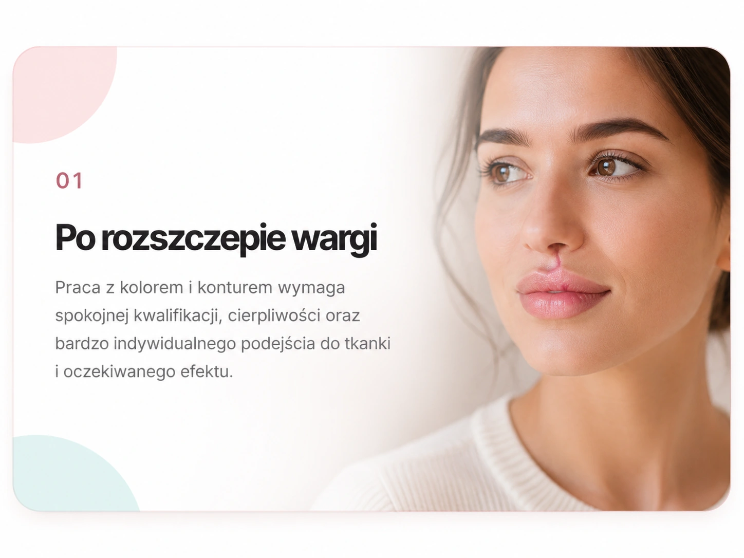Po rozszczepie wargi — praca z kolorem i konturem